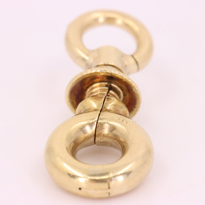 Antique 14k Yellow Gold Screw Swivel Dog Clip Jewellery Clasp Charm Holder