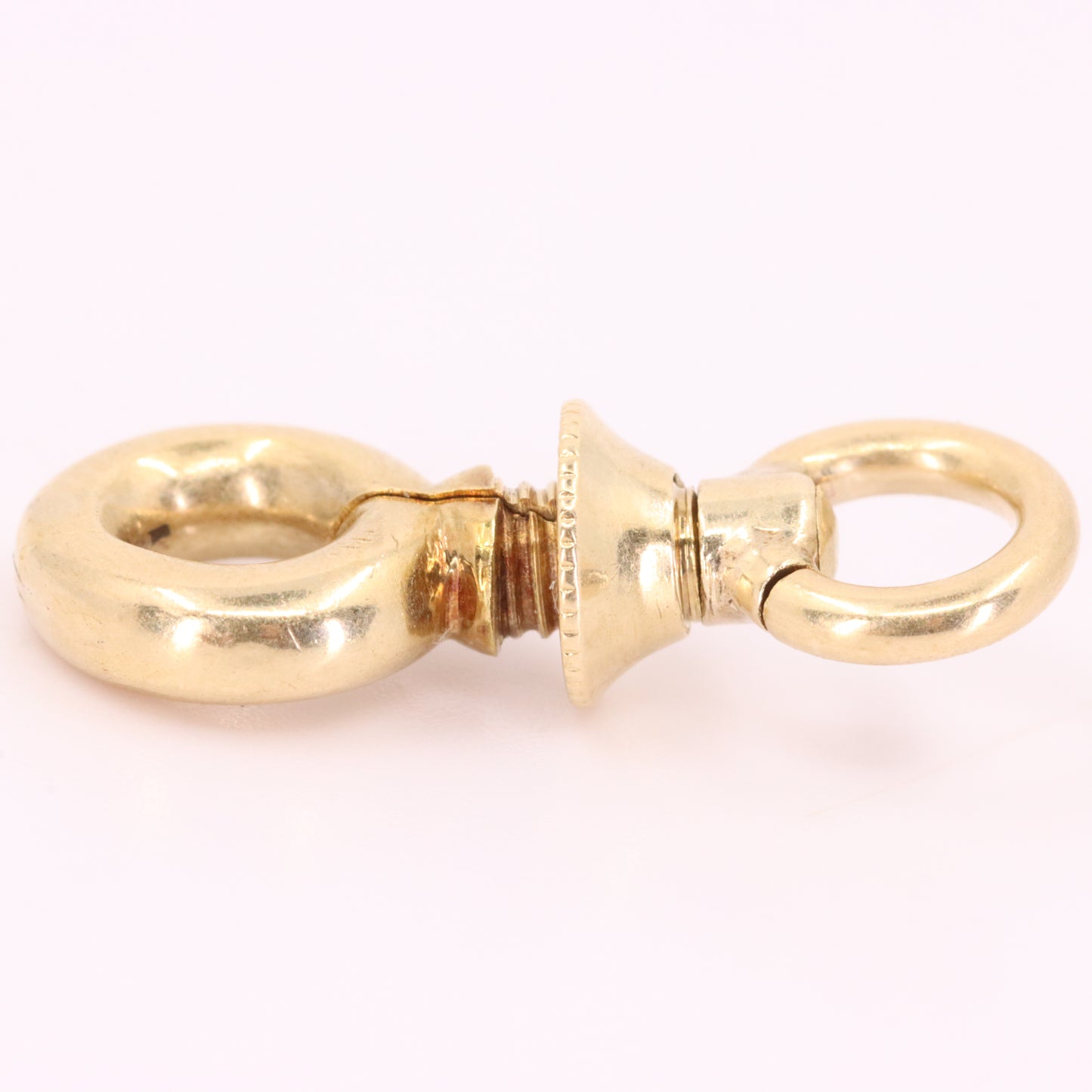 Antique 14k Yellow Gold Screw Swivel Dog Clip Jewellery Clasp Charm Holder