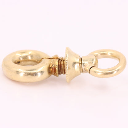 Antique 14k Yellow Gold Screw Swivel Dog Clip Jewellery Clasp Charm Holder