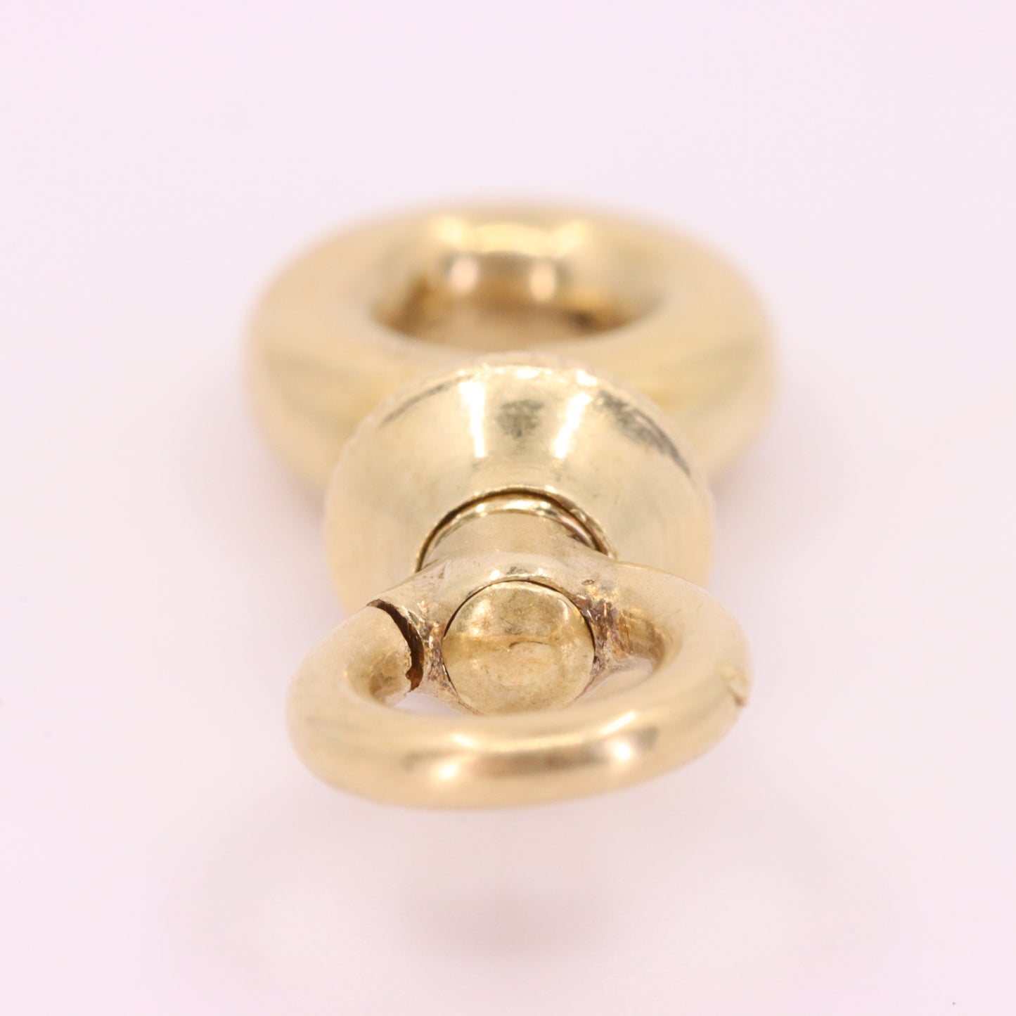 Antique 14k Yellow Gold Screw Swivel Dog Clip Jewellery Clasp Charm Holder