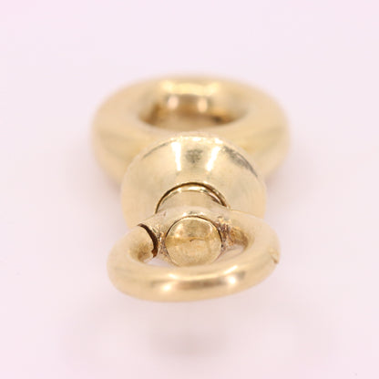Antique 14k Yellow Gold Screw Swivel Dog Clip Jewellery Clasp Charm Holder