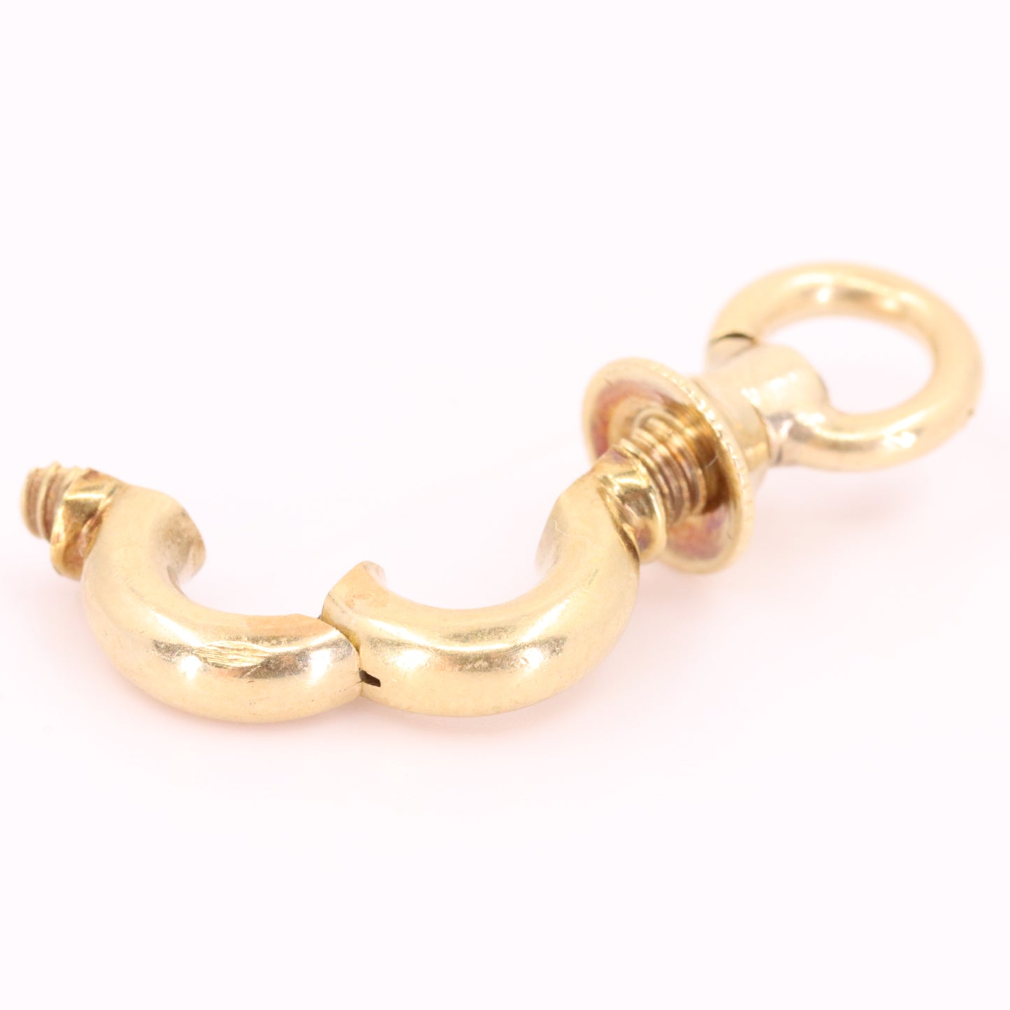 Antique 14k Yellow Gold Screw Swivel Dog Clip Jewellery Clasp Charm Holder