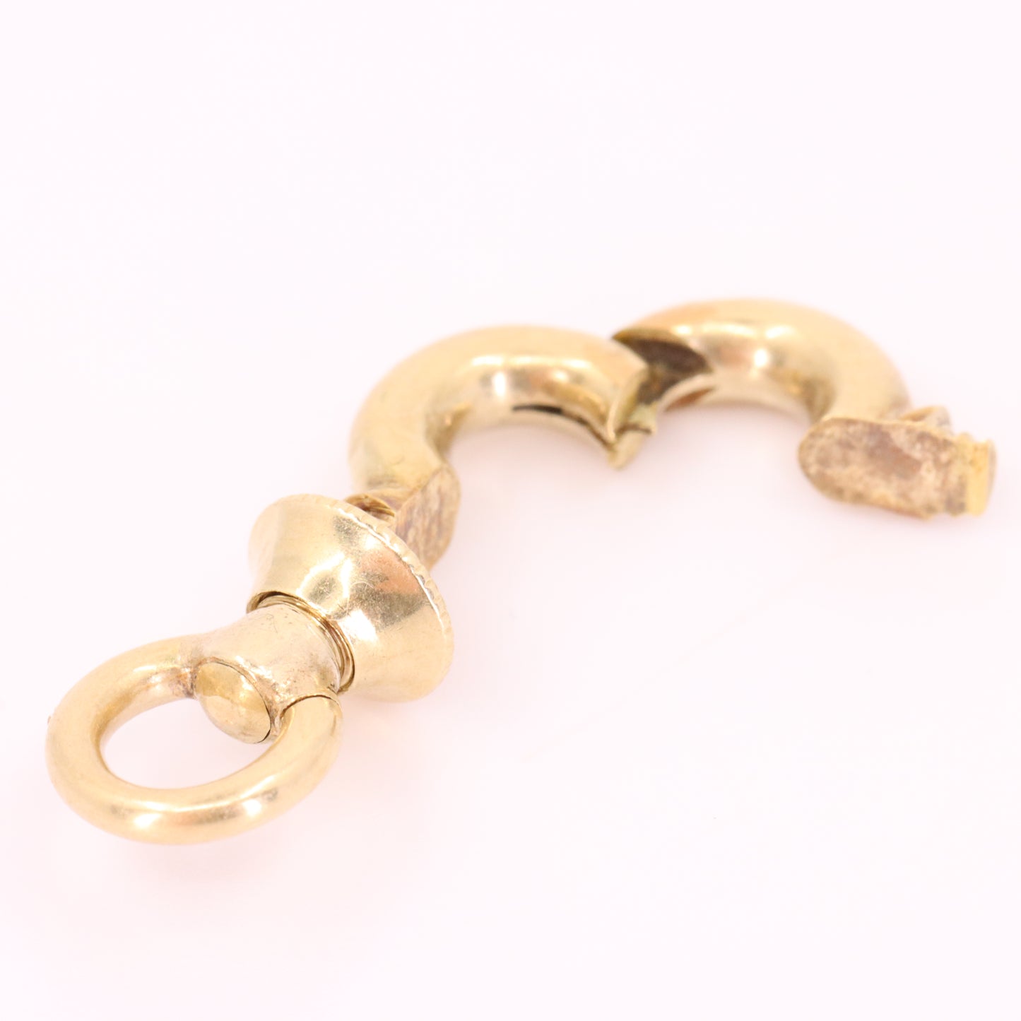 Antique 14k Yellow Gold Screw Swivel Dog Clip Jewellery Clasp Charm Holder