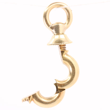 Antique 14k Yellow Gold Screw Swivel Dog Clip Jewellery Clasp Charm Holder