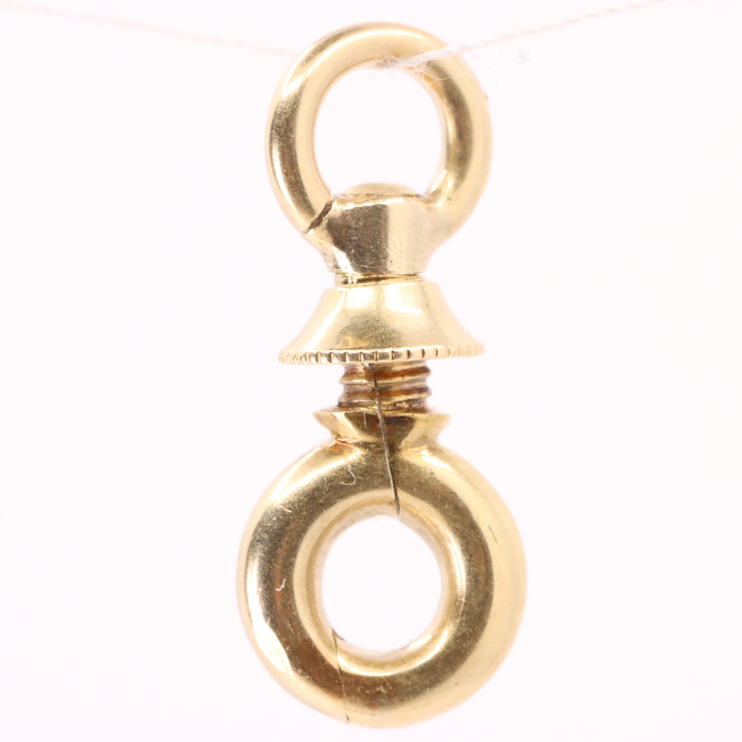 Antique 14k Yellow Gold Screw Swivel Dog Clip Jewellery Clasp Charm Holder