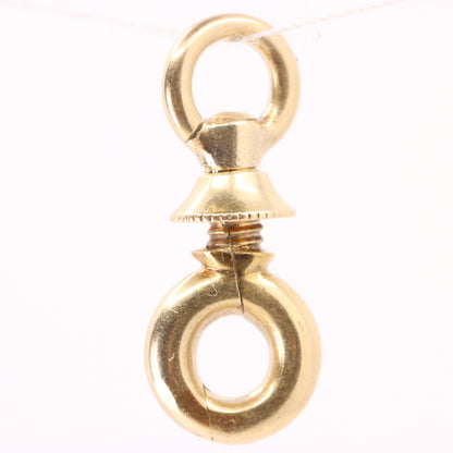 Antique 14k Yellow Gold Screw Swivel Dog Clip Jewellery Clasp Charm Holder