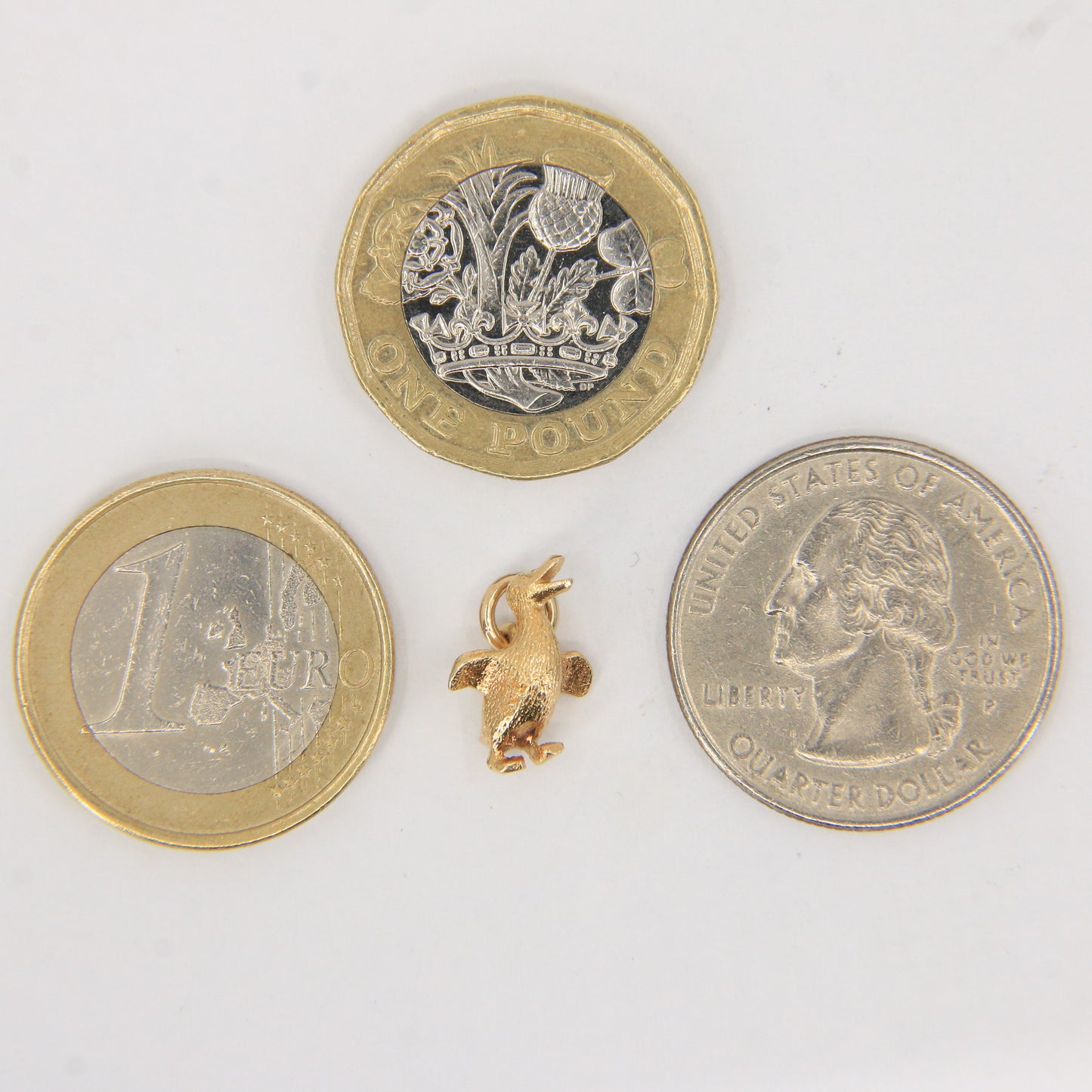 Vintage 9ct Gold Duck Charm Bird Pendant Yellow Gold Animal Gift