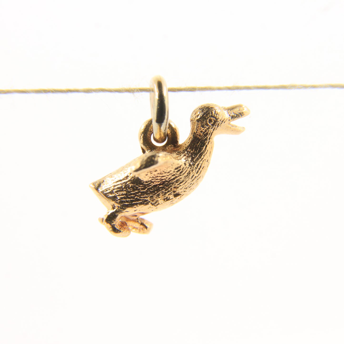 Vintage 9ct Gold Duck Charm Bird Pendant Yellow Gold Animal Gift