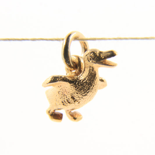 Vintage 9ct Gold Duck Charm Bird Pendant Yellow Gold Animal Gift