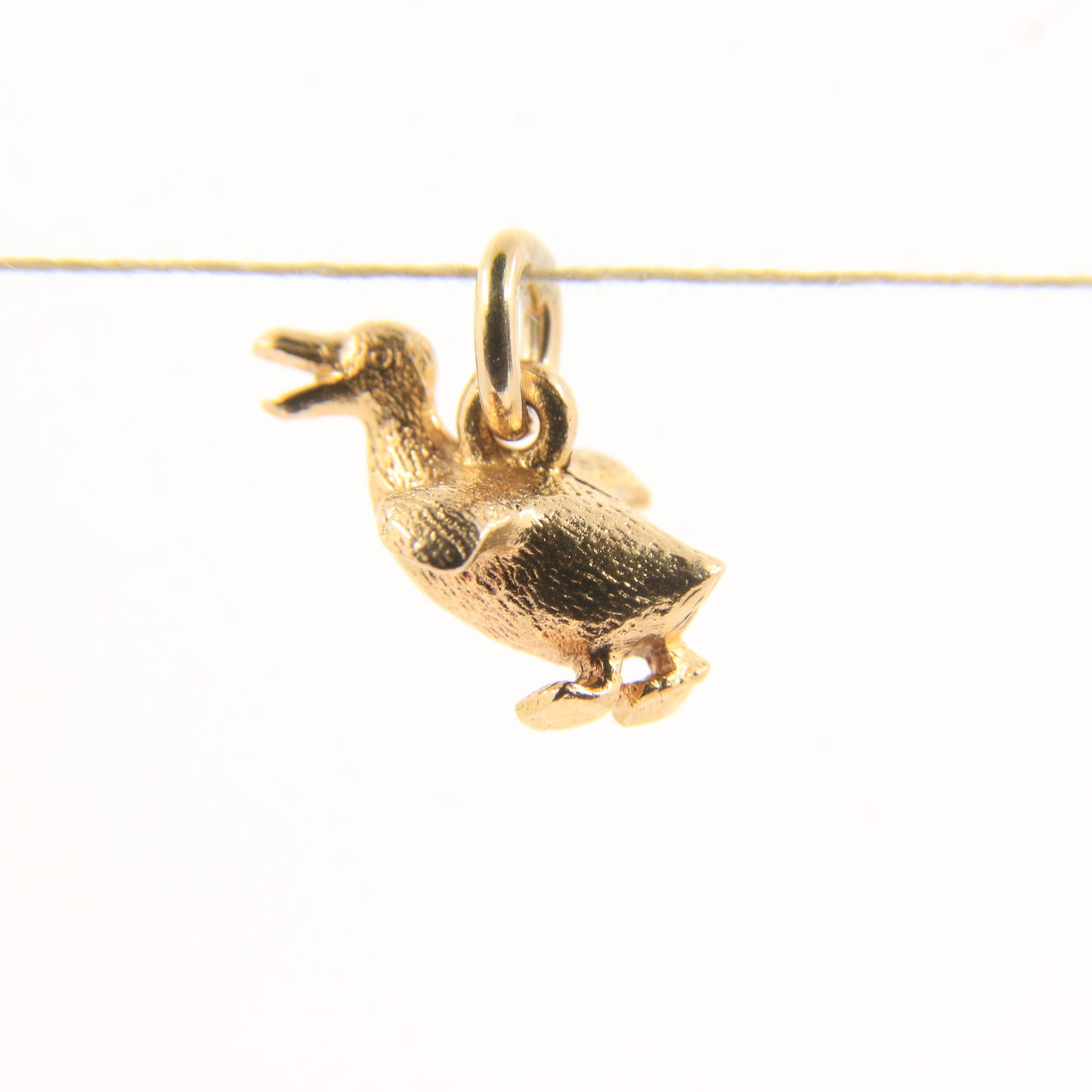 Vintage 9ct Gold Duck Charm Bird Pendant Yellow Gold Animal Gift