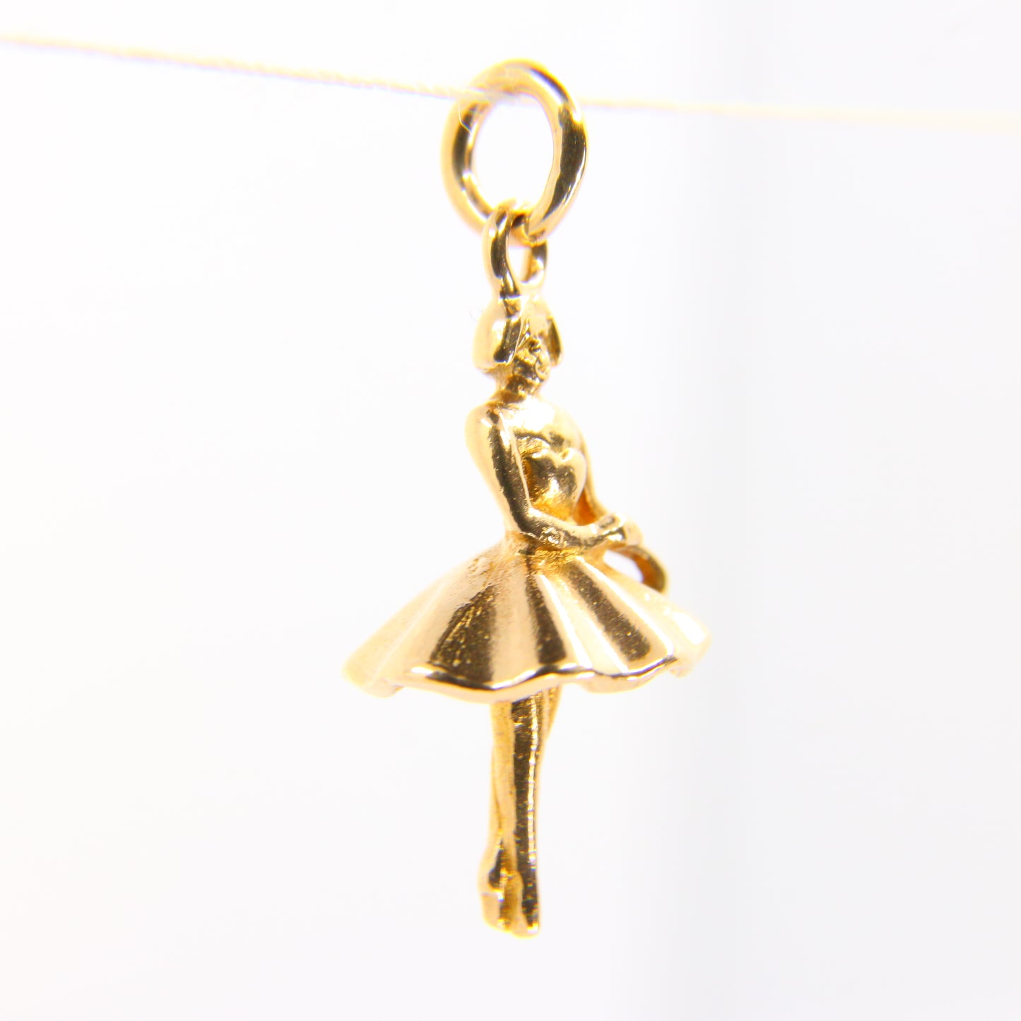 Vintage 9ct Minatare Ballerina Charm Pendant Hallmarked Yellow Gold Ballet Dancer