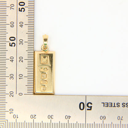 Vintage 9ct Gold Ingot Pendant Hallmarked Birmingham 2003 Limited Gift