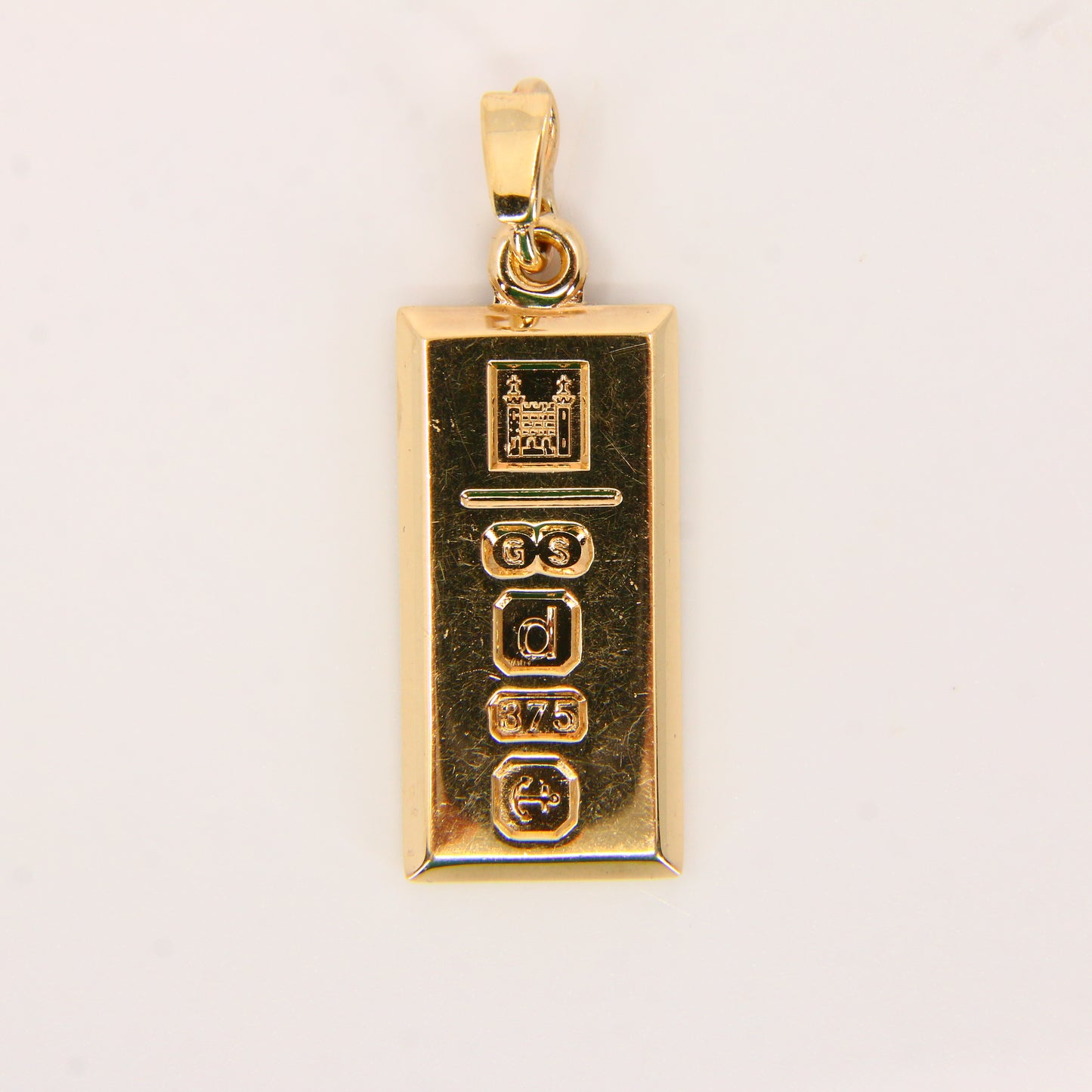 Vintage 9ct Gold Ingot Pendant Hallmarked Birmingham 2003 Limited Gift