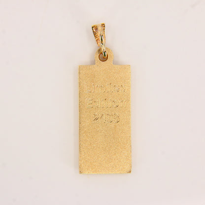 Vintage 9ct Gold Ingot Pendant Hallmarked Birmingham 2003 Limited Gift