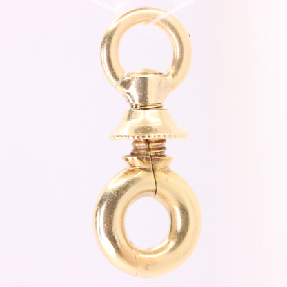 Antique 14k Yellow Gold Screw Swivel Dog Clip Jewellery Clasp Charm Holder
