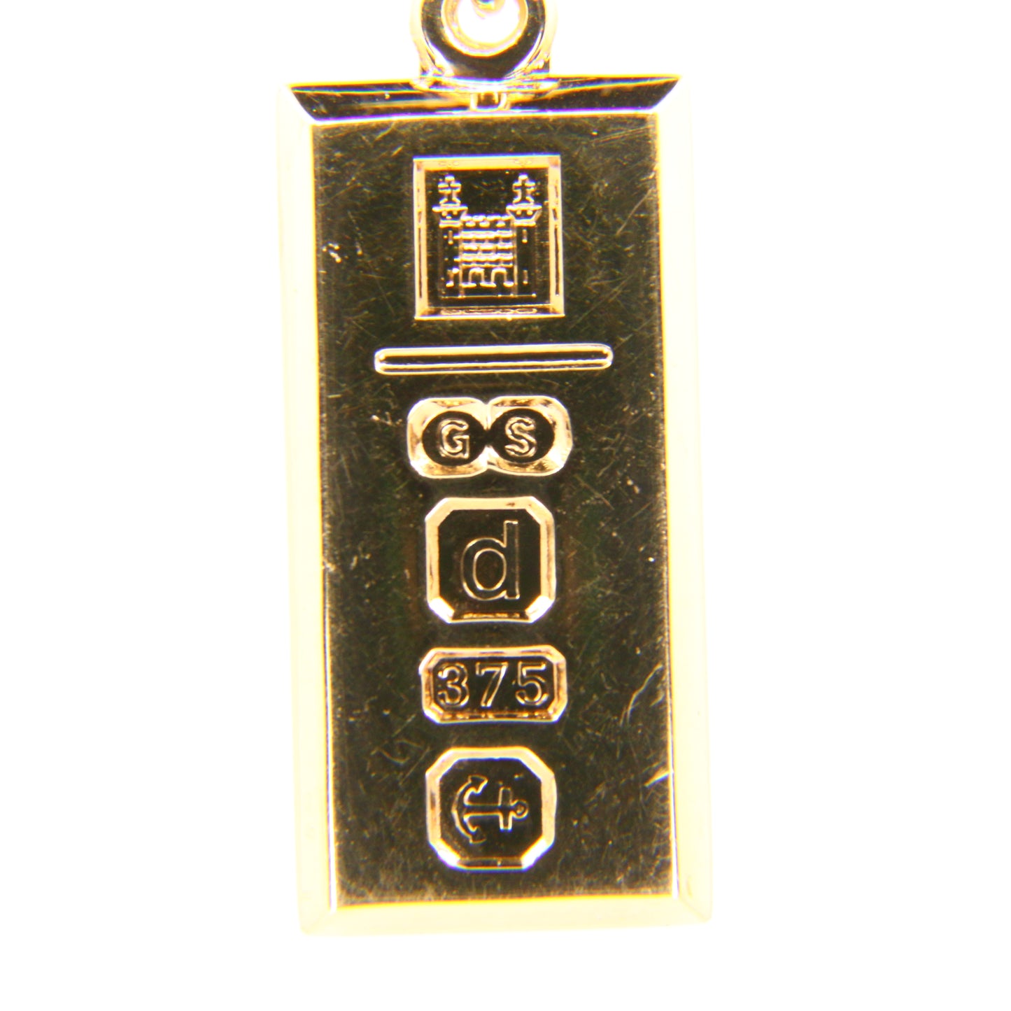 Vintage 9ct Gold Ingot Pendant Hallmarked Birmingham 2003 Limited Gift
