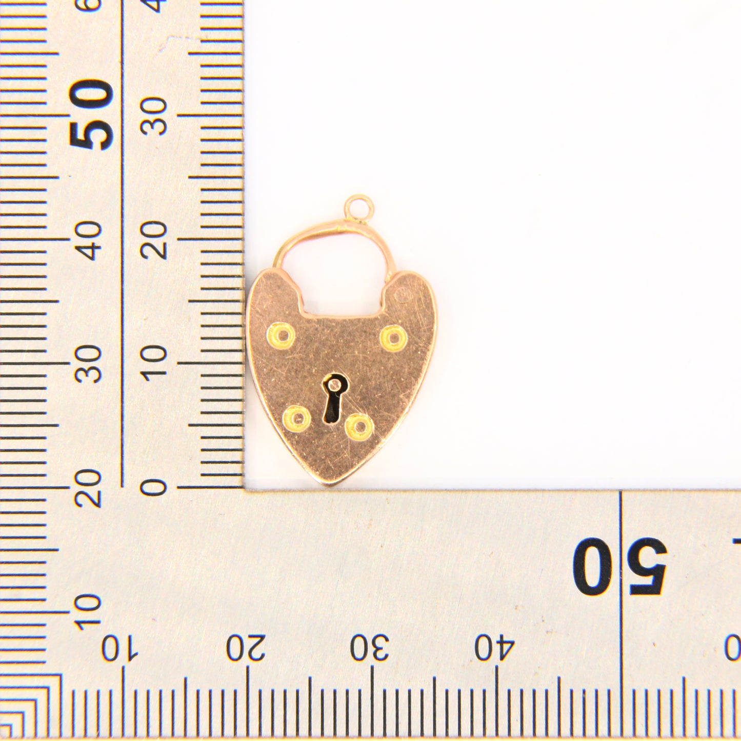 Vintage 9ct Heart Lock Gold Charm Padlock Closer Pendant Hallmarked Gifts Crafts