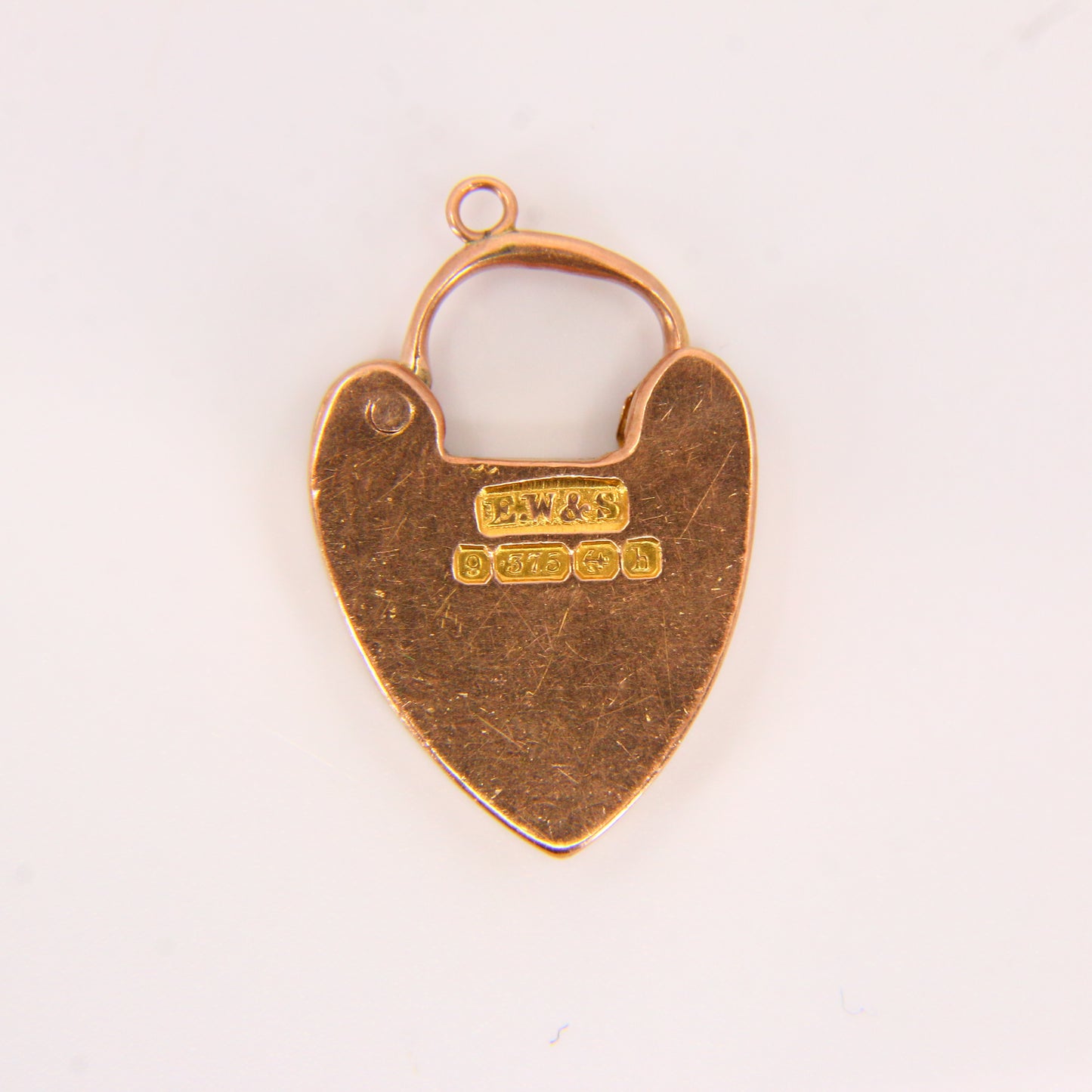 Vintage 9ct Heart Lock Gold Charm Padlock Closer Pendant Hallmarked Gifts Crafts