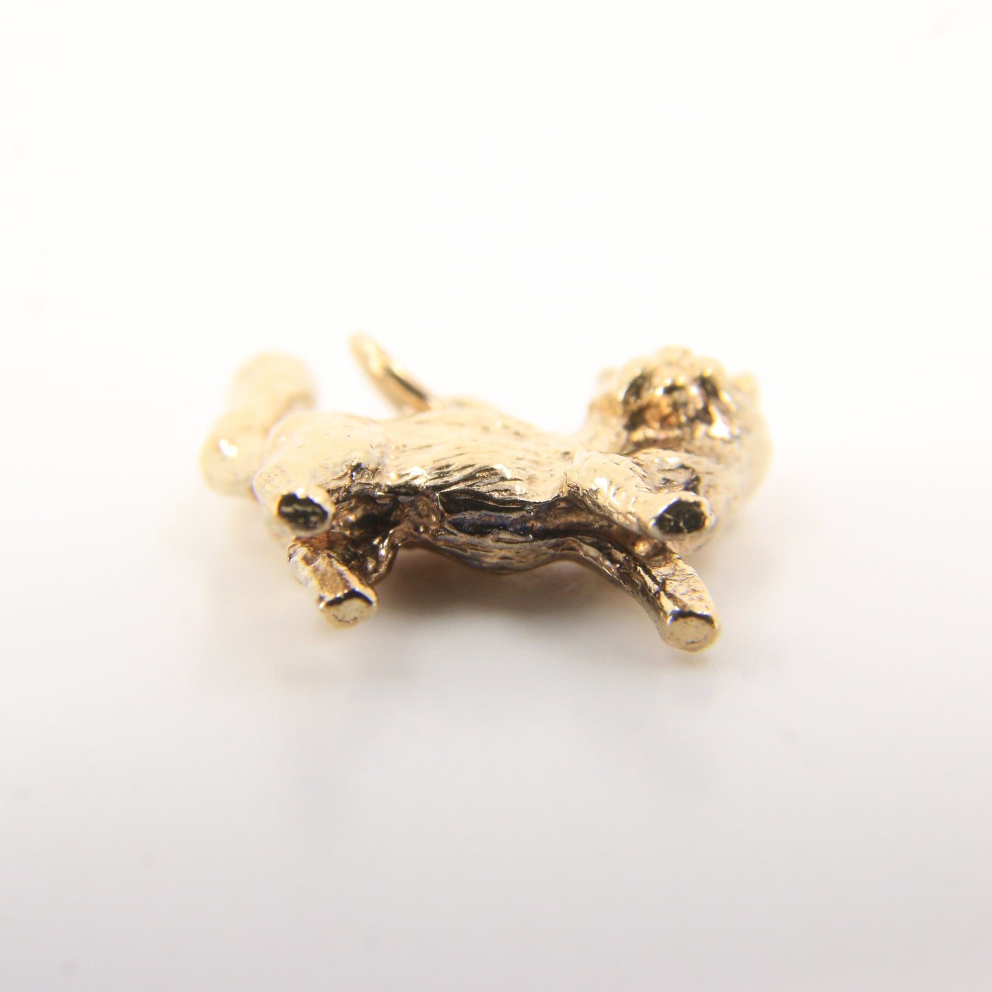 Vintage 9ct Hallmarked Cat Charm Pendant Yellow Gold Tail Up Feline Gift
