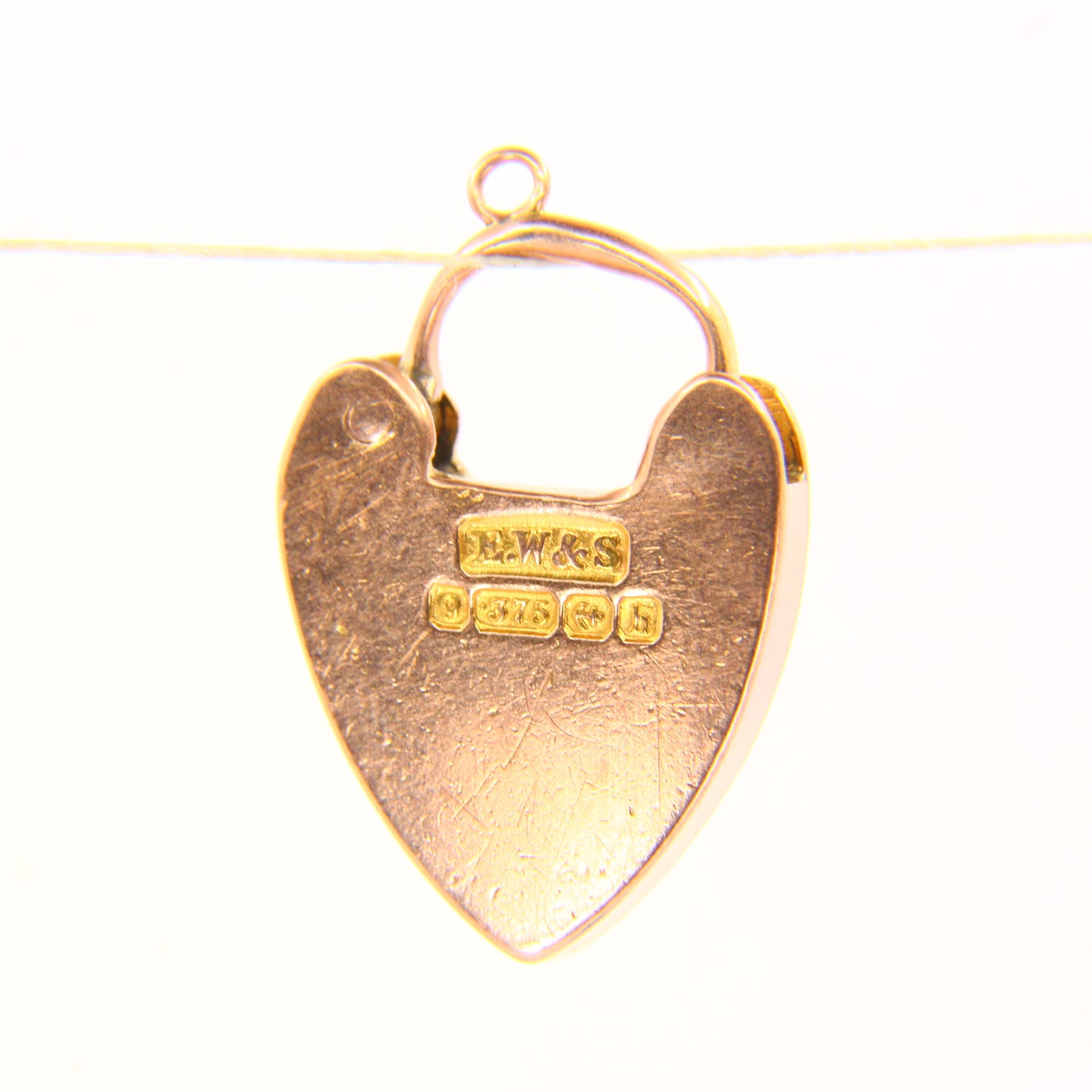 Vintage 9ct Heart Lock Gold Charm Padlock Closer Pendant Hallmarked Gifts Crafts