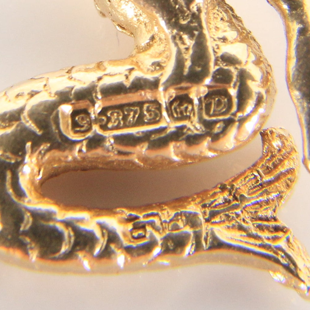 Vintage 9ct Hallmarked Yellow Gold Mermaid Charm Pendant Maritime Nautical Themed Gift