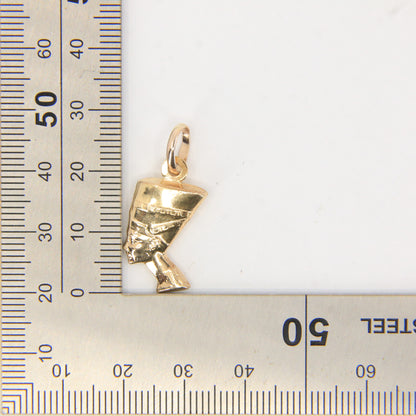 Vintage 9ct Hallmarked Yellow Gold Cleopatra Head Charm Pendant UNOAERRE Gift