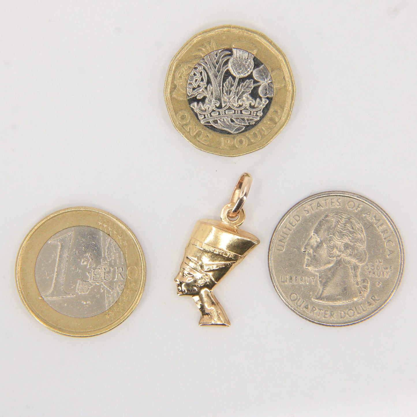 Vintage 9ct Hallmarked Yellow Gold Cleopatra Head Charm Pendant UNOAERRE Gift