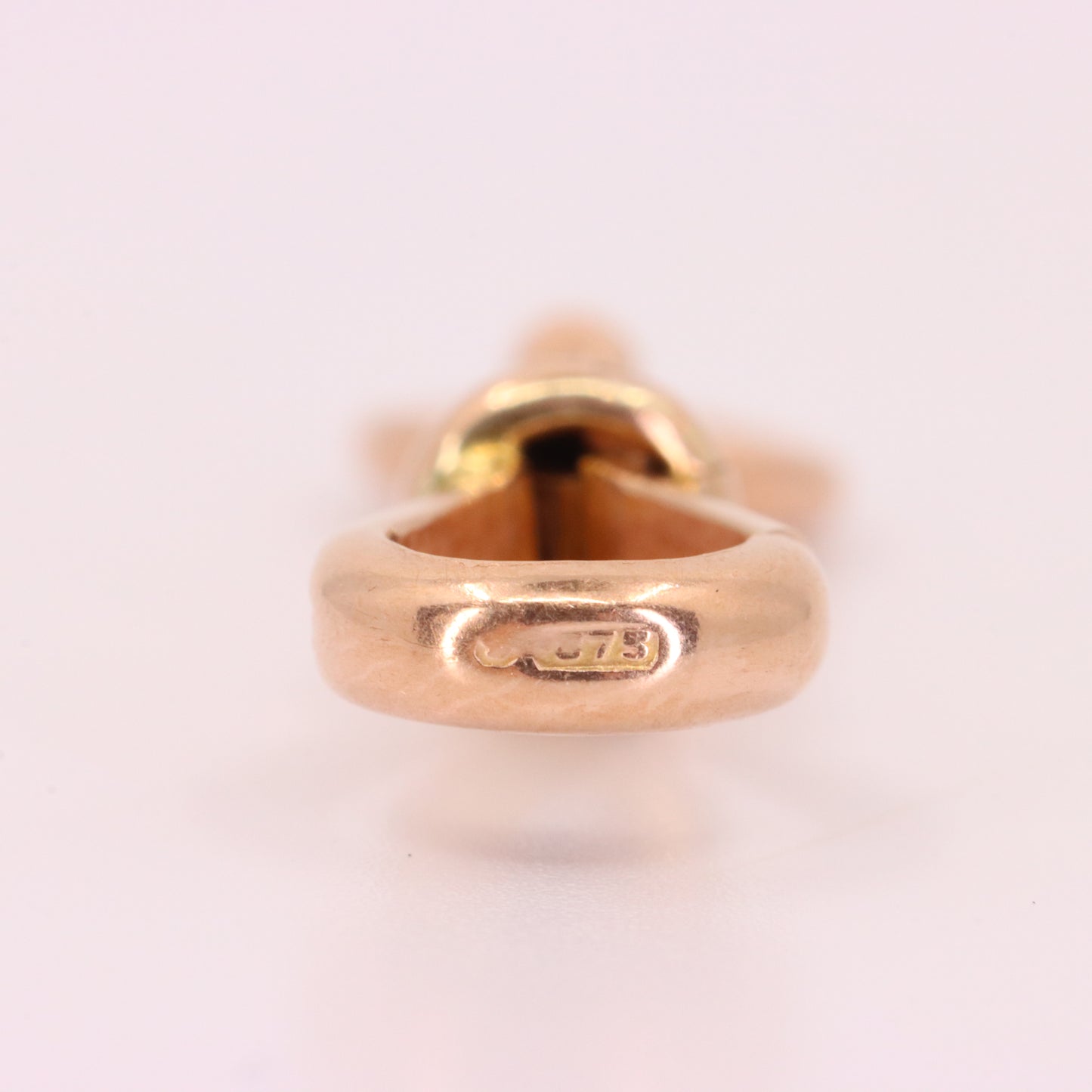 Antique 9ct Hallmarked Rose Gold Dog Clip Pendant Clasp Jewellery Finding Charm