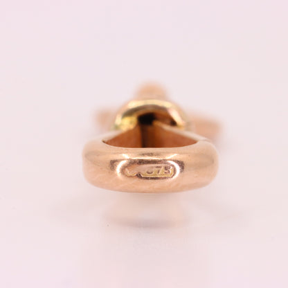 Antique 9ct Hallmarked Rose Gold Dog Clip Pendant Clasp Jewellery Finding Charm