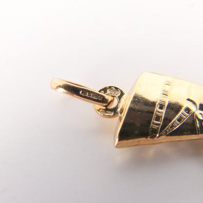 Vintage 9ct Hallmarked Yellow Gold Cleopatra Head Charm Pendant UNOAERRE Gift