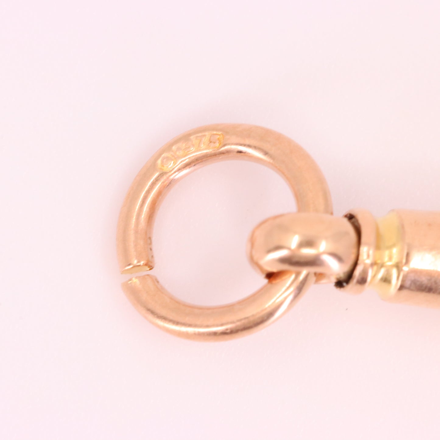 Antique 9ct Hallmarked Rose Gold Dog Clip Pendant Clasp Jewellery Finding Charm
