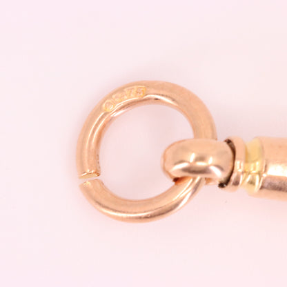 Antique 9ct Hallmarked Rose Gold Dog Clip Pendant Clasp Jewellery Finding Charm