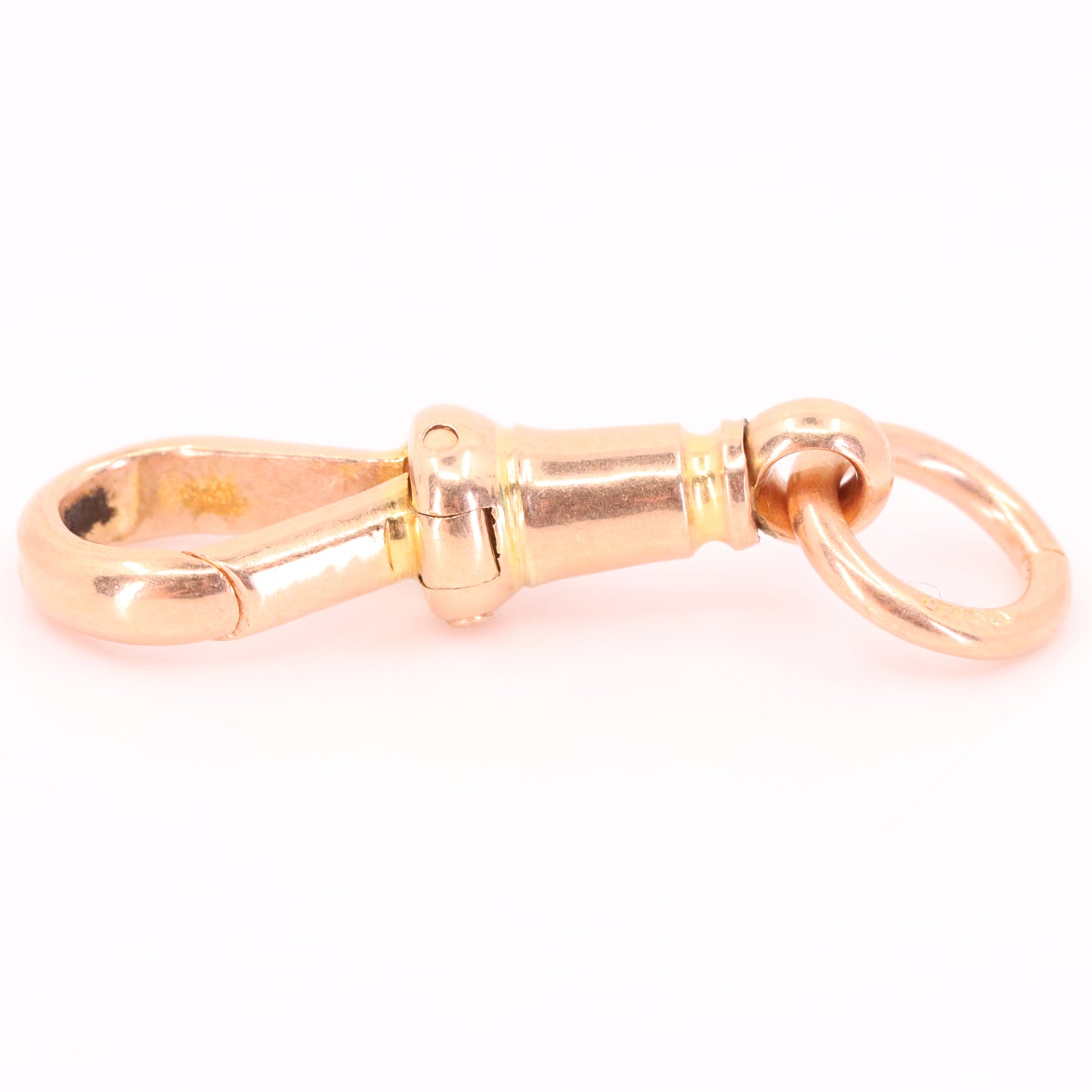 Antique 9ct Hallmarked Rose Gold Dog Clip Pendant Clasp Jewellery Finding Charm