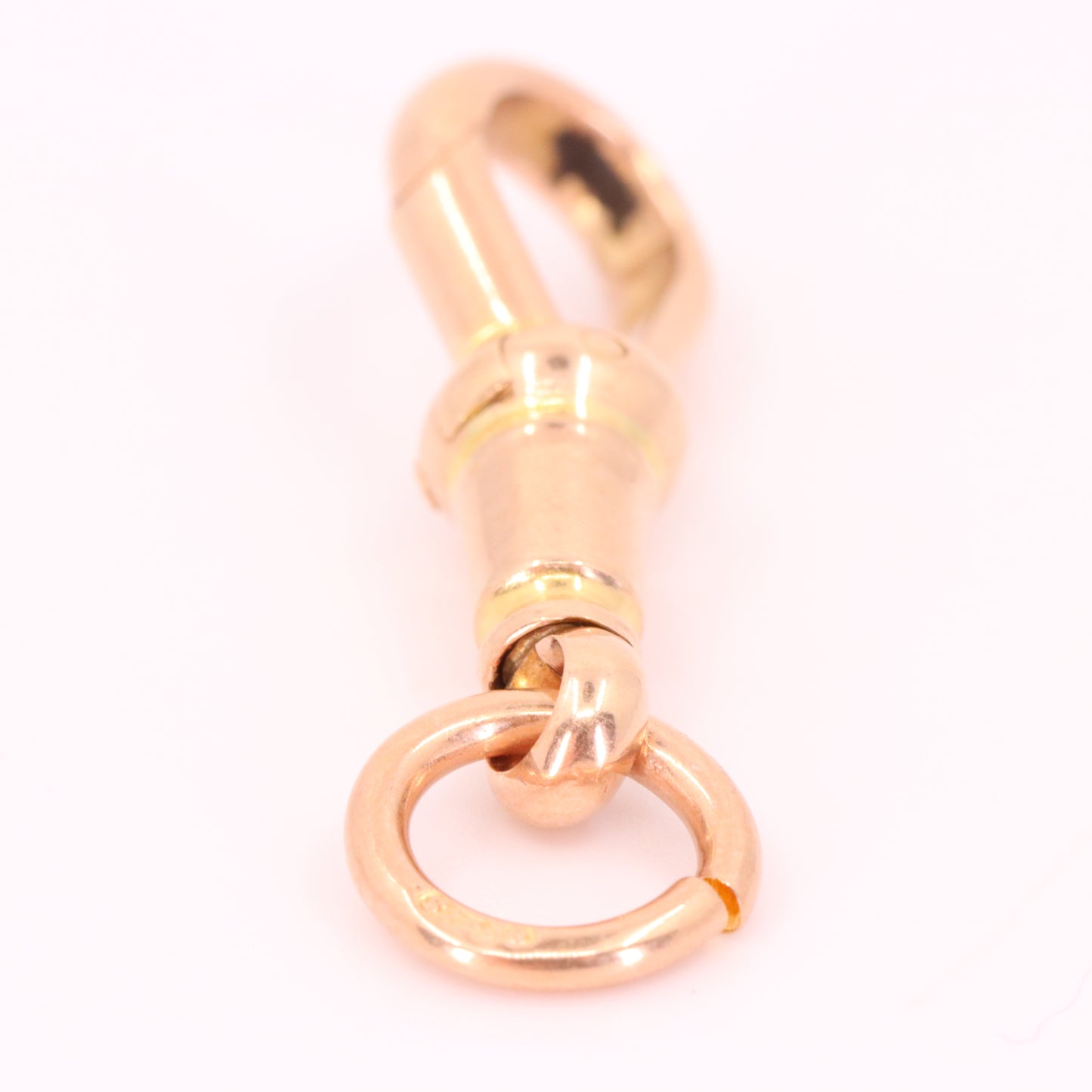 Antique 9ct Hallmarked Rose Gold Dog Clip Pendant Clasp Jewellery Finding Charm