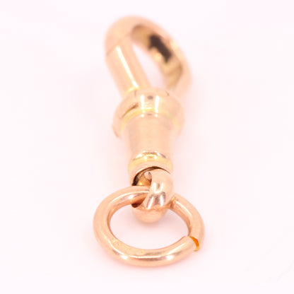 Antique 9ct Hallmarked Rose Gold Dog Clip Pendant Clasp Jewellery Finding Charm
