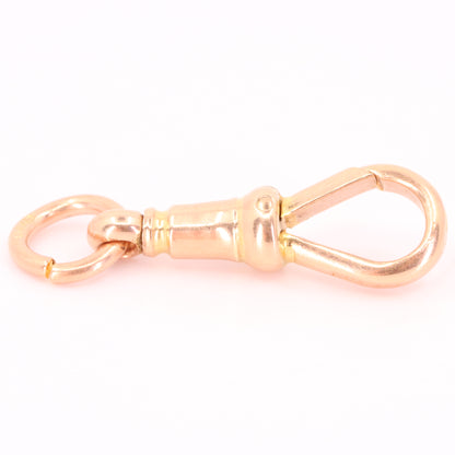 Antique 9ct Hallmarked Rose Gold Dog Clip Pendant Clasp Jewellery Finding Charm