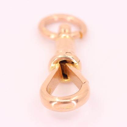 Antique 9ct Hallmarked Rose Gold Dog Clip Pendant Clasp Jewellery Finding Charm