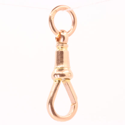 Antique 9ct Hallmarked Rose Gold Dog Clip Pendant Clasp Jewellery Finding Charm