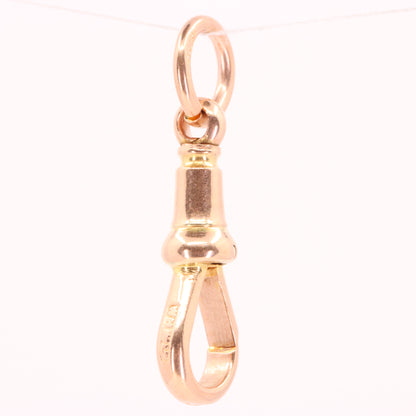 Antique 9ct Hallmarked Rose Gold Dog Clip Pendant Clasp Jewellery Finding Charm