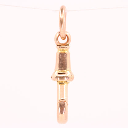 Antique 9ct Hallmarked Rose Gold Dog Clip Pendant Clasp Jewellery Finding Charm