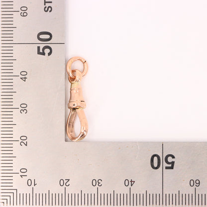 Antique 9ct Hallmarked Rose Gold Dog Clip Clasp Jewellery Finding Pendant