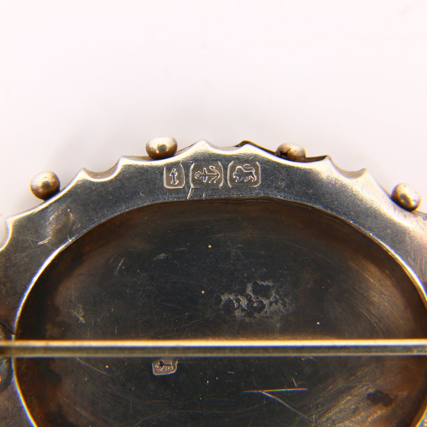 Antique Victorian 1880 Hallmarked Sterling Silver Floral Brooch Pin Collectible