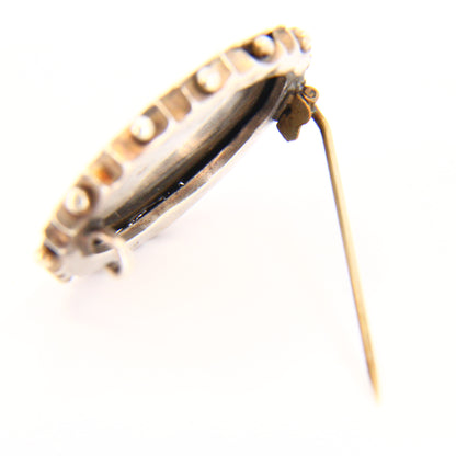 Antique Victorian 1880 Hallmarked Sterling Silver Floral Brooch Pin Collectible