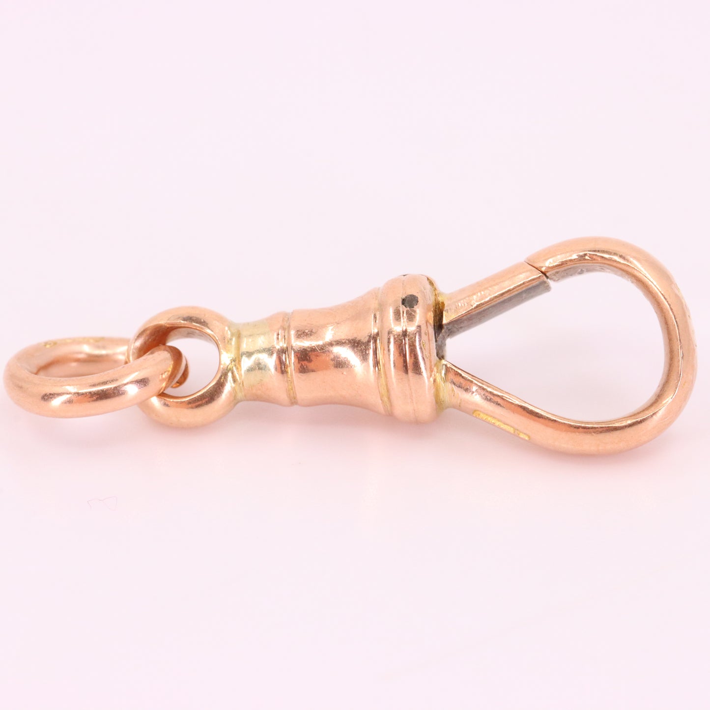 Antique 9ct Hallmarked Rose Gold Dog Clip Clasp Jewellery Finding Pendant