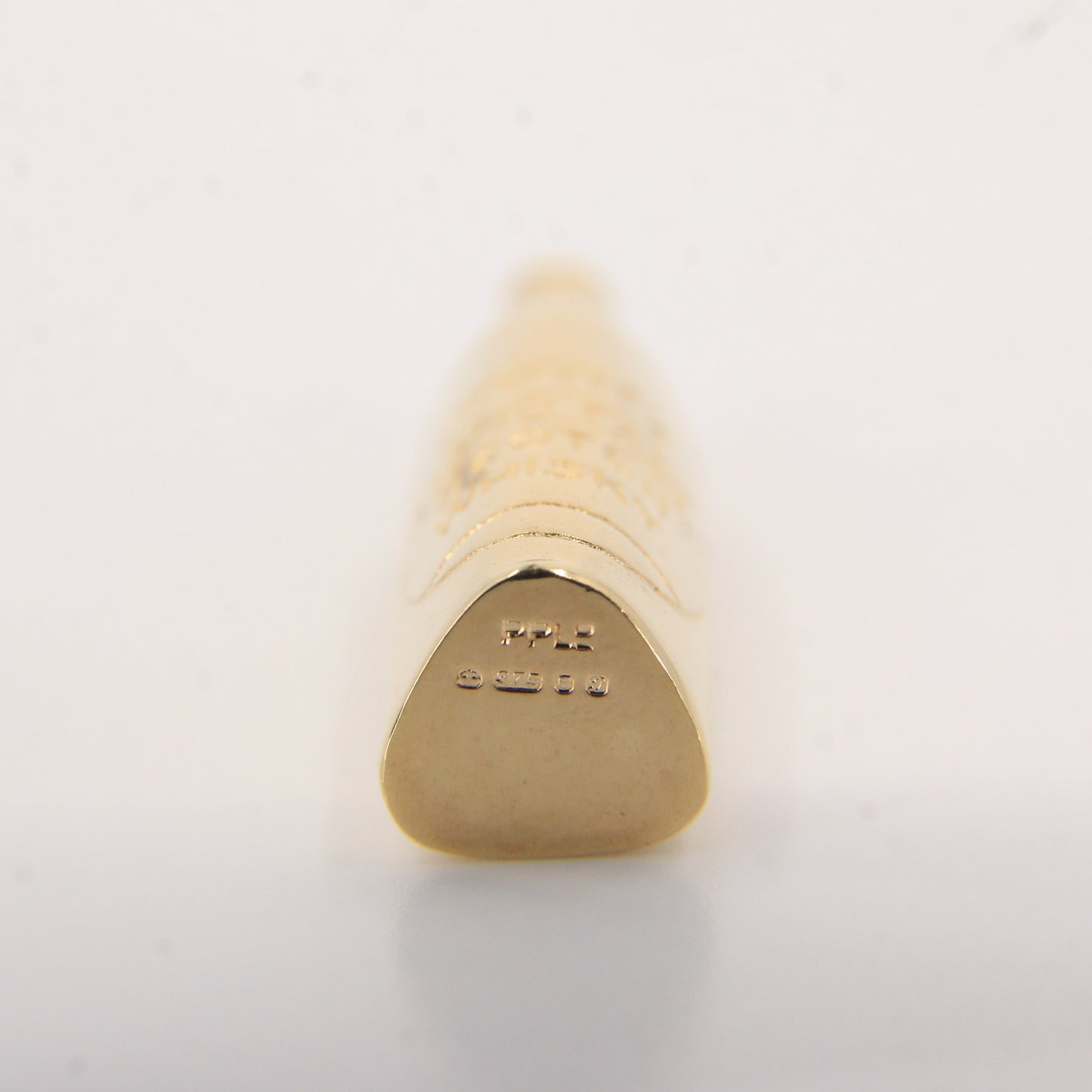 Vintage 9ct Hallmarked Gold Grants Stand Fast Scotch Whisky Bottle Charm Pendant