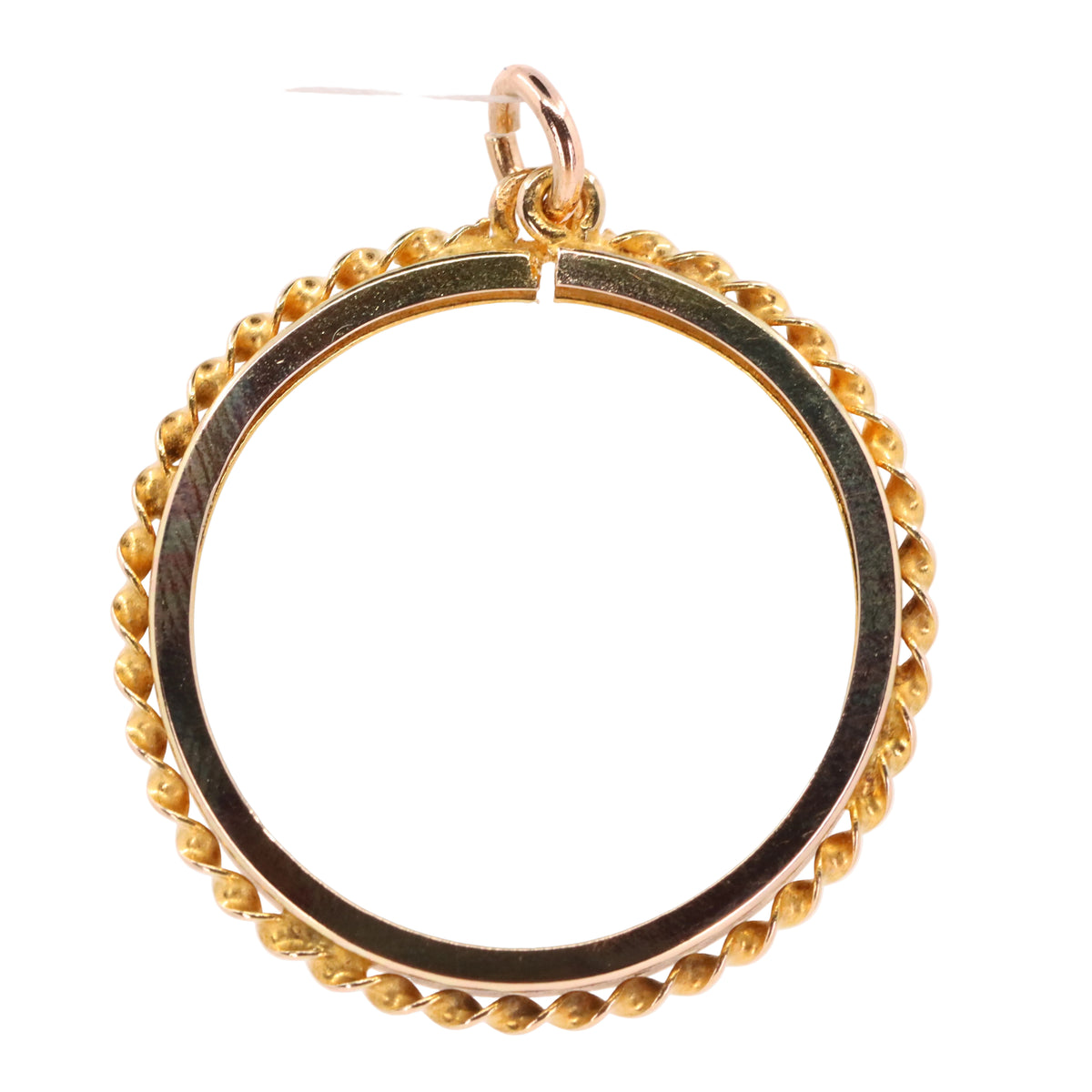 Vintage 9ct Yellow Gold Hallmarked Full Sovereign Coin Frame Display Pendant