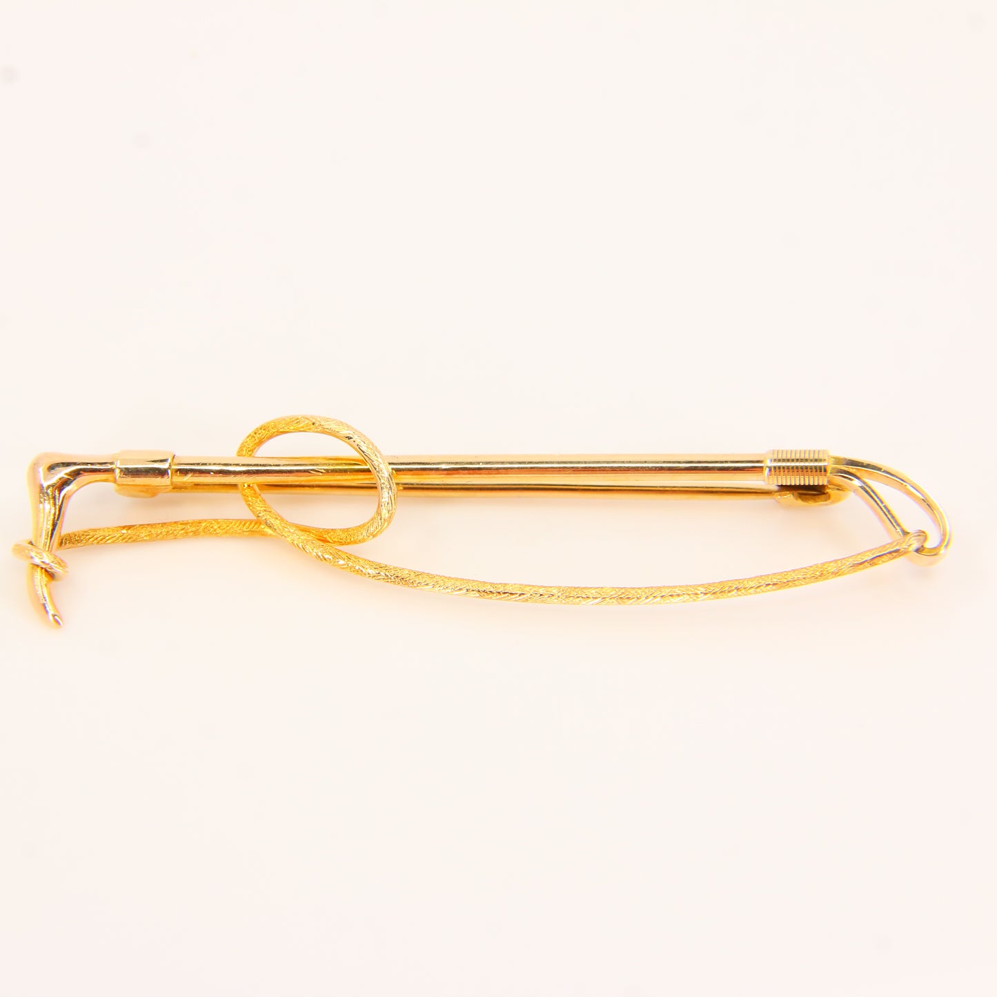 Vintage 9ct Riding Brooch Fine 9 Carat Ridding Crop Gold Brooch Hunting Whip