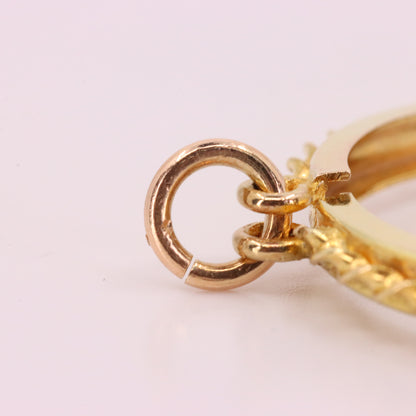 Vintage 9ct Yellow Gold Hallmarked Full Sovereign Coin Frame Display Pendant