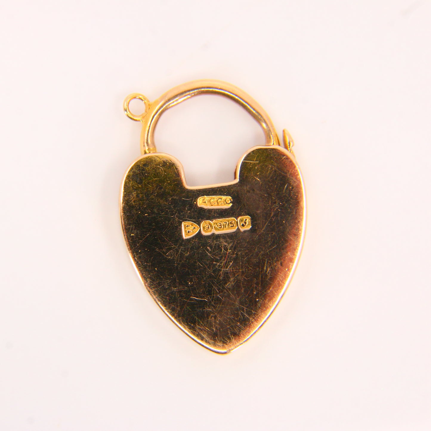 Vintage 9ct Heart Lock Gold Charm Padlock Closer Pendant Hallmarked Gifts Crafts