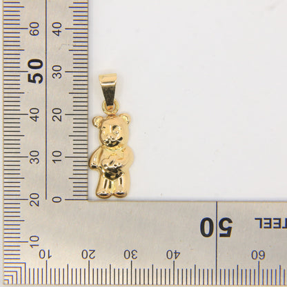 Vintage 18k Yellow Gold Teddy Bear Pendant Italian Charm Animal Gift